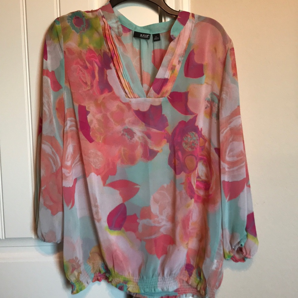a.n.a 3/4 length sleeve blouse.